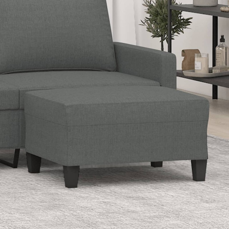 Repose-pied Gris foncé 70x55x41 cm Tissu Repose-pied Gris foncé 70x55x41 cm Tissu