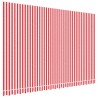 Tissu de remplacement pour auvent rayures rouges et blanches 