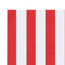 Tissu de remplacement pour auvent rayures rouges et blanches 