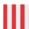 Tissu de remplacement pour auvent rayures rouges et blanches 