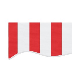 Tissu de remplacement pour auvent rayures rouges et blanches 