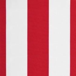 Tissu de remplacement pour auvent rayures rouges et blanches 