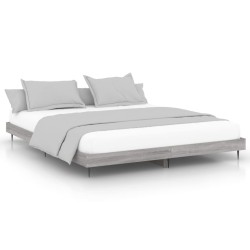 Cadre de lit sans matelas sonoma gris 180x200 cm 