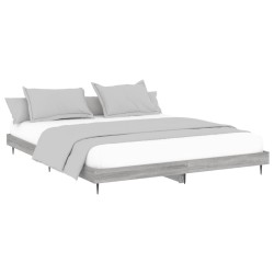 Cadre de lit sans matelas sonoma gris 180x200 cm 