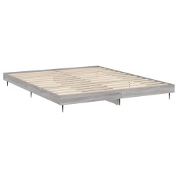 Cadre de lit sans matelas sonoma gris 180x200 cm 