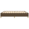 Cadre de lit sans matelas marron foncé 200x200 cm tissu 