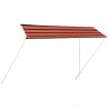 Auvent rétractable 350x150 cm Orange et marron 