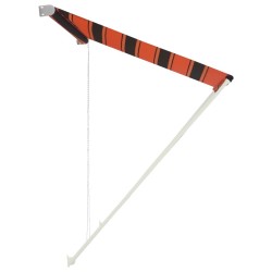 Auvent rétractable 350x150 cm Orange et marron 