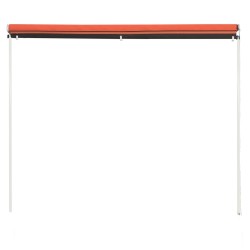 Auvent rétractable 350x150 cm Orange et marron 