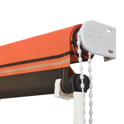 Auvent rétractable 350x150 cm Orange et marron 