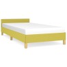Cadre de lit avec tête de lit sans matelas vert 80x200 cm tissu 