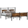 Cadre de lit sans matelas chêne fumé 150x200 cm bois ingénierie 