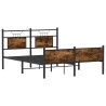 Cadre de lit sans matelas chêne fumé 150x200 cm bois ingénierie 