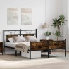 Cadre de lit sans matelas chêne fumé 150x200 cm bois ingénierie 