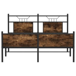 Cadre de lit sans matelas chêne fumé 150x200 cm bois ingénierie 