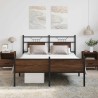 Cadre de lit sans matelas chêne marron 150x200 cm 