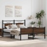Cadre de lit sans matelas chêne marron 150x200 cm 