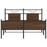 Cadre de lit sans matelas chêne marron 150x200 cm 