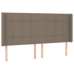 Tête de lit avec oreilles Taupe 163x16x118/128 cm Tissu 