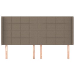 Tête de lit avec oreilles Taupe 163x16x118/128 cm Tissu 