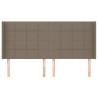 Tête de lit avec oreilles Taupe 163x16x118/128 cm Tissu 