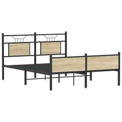 Cadre de lit sans matelas chêne sonoma 150x200 cm 