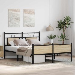 Cadre de lit sans matelas chêne sonoma 150x200 cm 
