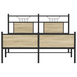 Cadre de lit sans matelas chêne sonoma 150x200 cm 