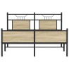 Cadre de lit sans matelas chêne sonoma 150x200 cm 