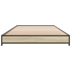 Cadre de lit sans matelas chêne sonoma 90x200 cm 