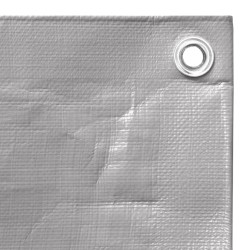 Bâche 260 g/m² 8x8 m Gris PEHD 