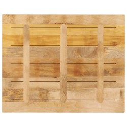 Dessus de table rectangulaire bois massif de manguier brut 