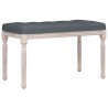 Banc Gris foncé 80x40x49 cm Velours 