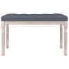 Banc Gris foncé 80x40x49 cm Velours 