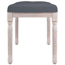 Banc Gris foncé 80x40x49 cm Velours 