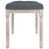 Banc Gris foncé 80x40x49 cm Velours 