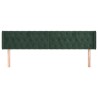 Tête de lit avec oreilles Vert foncé 203x16x78/88 cm Velours 
