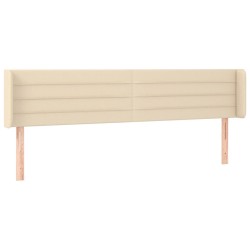Tête de lit à LED Crème 203x16x78/88 cm Tissu 