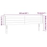 Tête de lit à LED Crème 203x16x78/88 cm Tissu 
