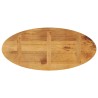 Dessus de table 120x50x2,5 cm ovale bois massif de manguier 