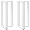 Pieds de table de bar en T, 2 pièces, blanc, 40 x 35 x (90-91) cm, acier 