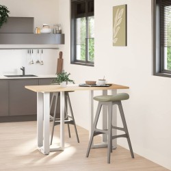 Pieds de table de bar en T, 2 pièces, blanc, 40 x 35 x (90-91) cm, acier 