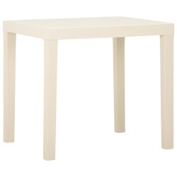 Table de jardin Blanc 79x65x72 cm Plastique 