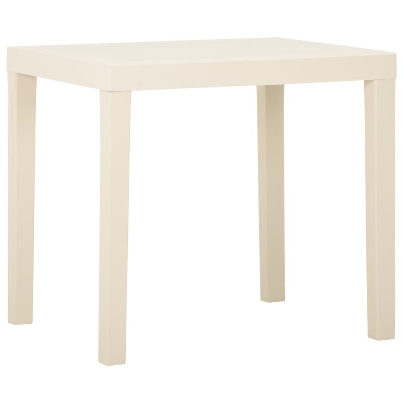 Table de jardin Blanc 79x65x72 cm Plastique Table de jardin Blanc 79x65x72 cm Plastique