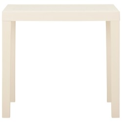 Table de jardin Blanc 79x65x72 cm Plastique 