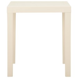 Table de jardin Blanc 79x65x72 cm Plastique 