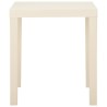 Table de jardin Blanc 79x65x72 cm Plastique 