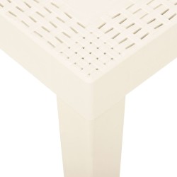 Table de jardin Blanc 79x65x72 cm Plastique 