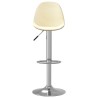 Tabourets de bar lot de 2 crème tissu 