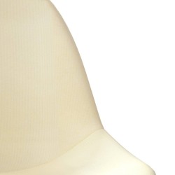 Tabourets de bar lot de 2 crème tissu 